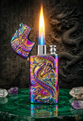 Premium Dragon Design Rainbow Metal Lighter