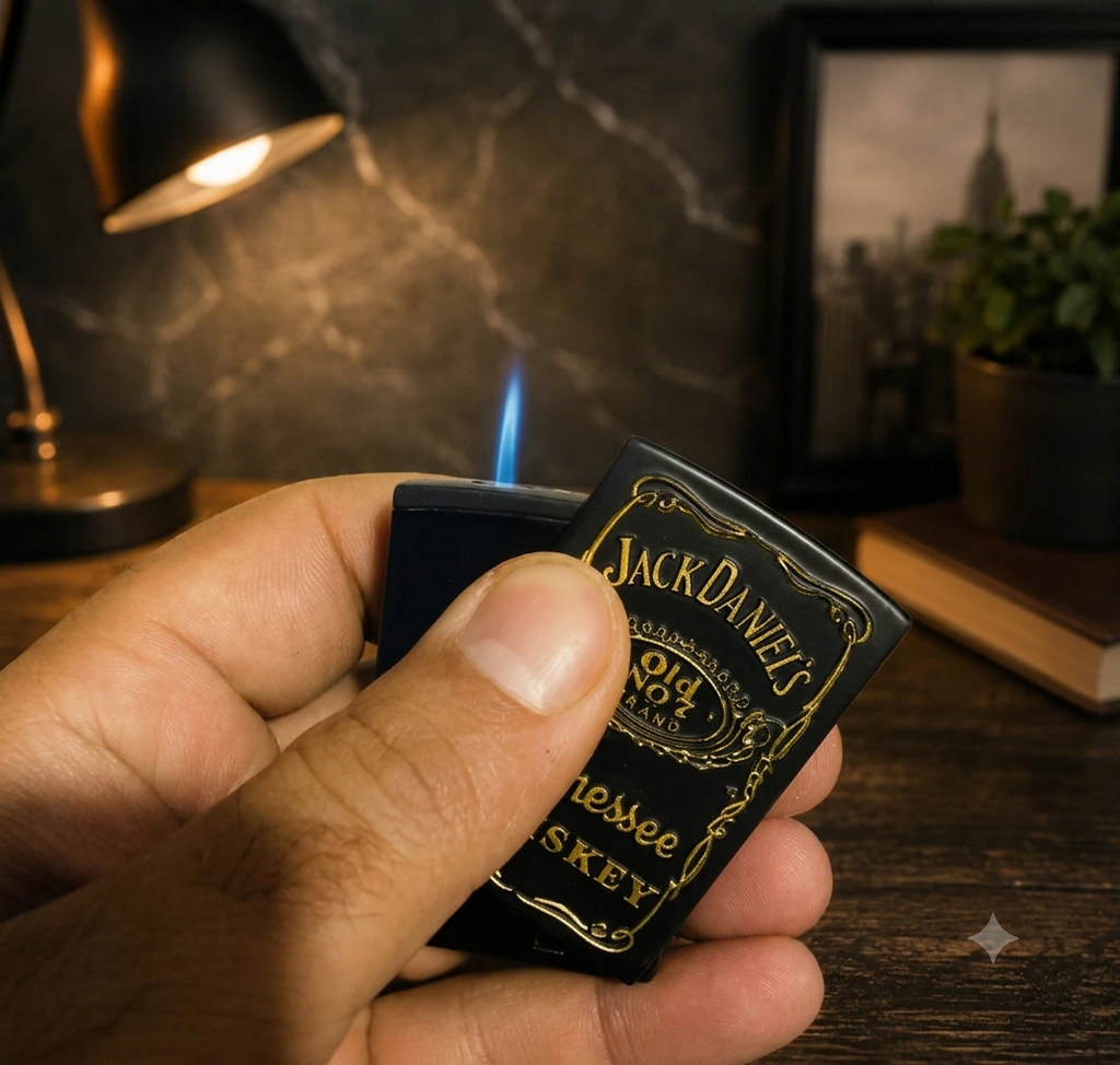 Jack Daniel’s Style Metal Windproof Jet Flame Lighter