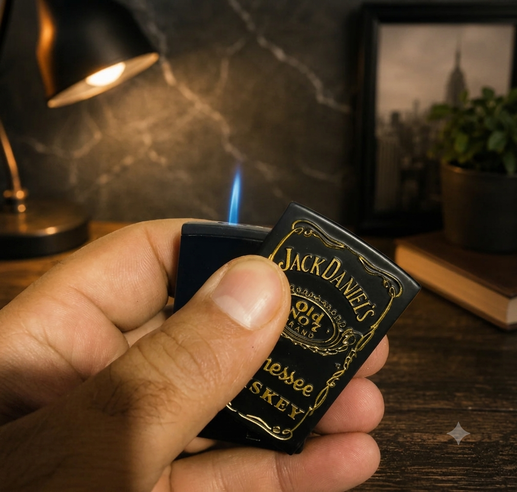 Jack Daniel’s Style Metal Windproof Jet Flame Lighter